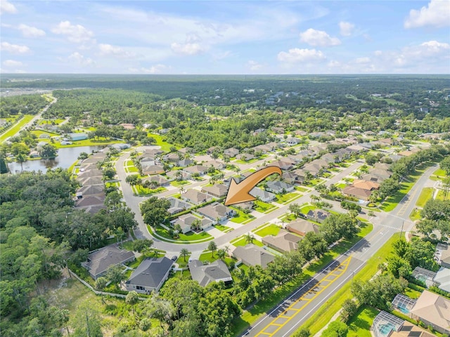 710 Grape Ivy Ln, New Smyrna Beach, FL 32168 - aerial perspective of suburban area featuring a large body of water