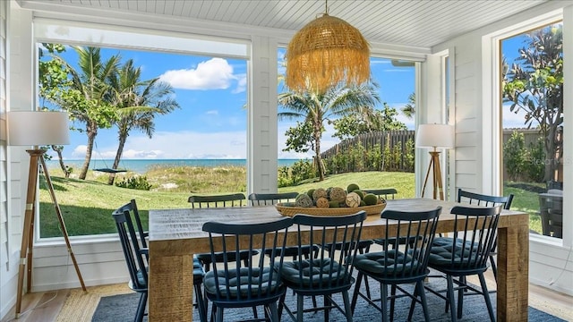 943 S Atlantic Ave, Cocoa Beach, FL 32931 - sunroom featuring a water view