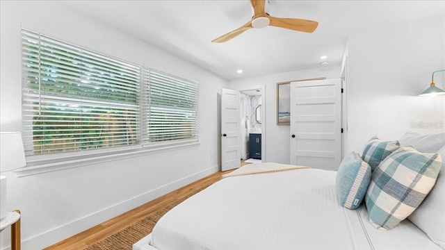 943 S Atlantic Ave, Cocoa Beach, FL 32931 - bedroom featuring wood finished floors and ceiling fan