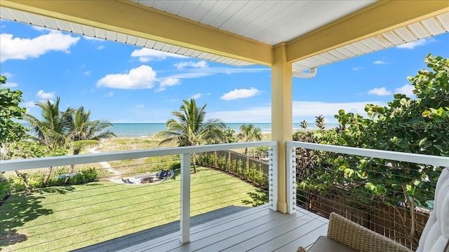 943 S Atlantic Ave, Cocoa Beach, FL 32931 - balcony with view of water and beach