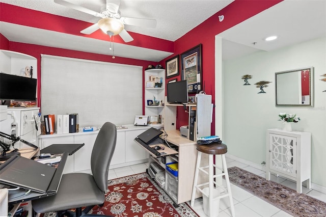 4 Oceans W Blvd Unit 308C, Daytona Beach, FL 32118 - office with ceiling fan and light tile patterned floors