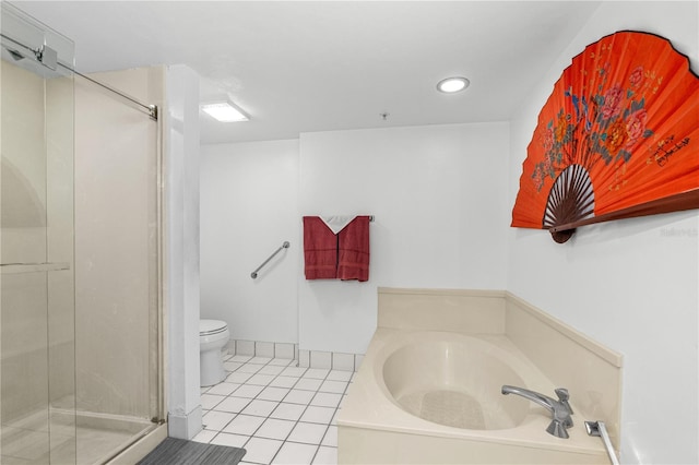 3 Oceans W Blvd Unit 3A7, Daytona Beach Shores, FL 32118 - full bath featuring tile patterned flooring, a bath, a stall shower, and recessed lighting
