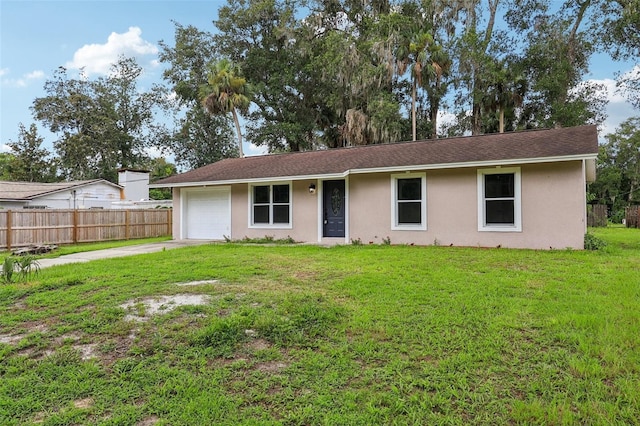 330 Ponce Deleon Blvd, De Leon Springs, FL 32130 - ranch-style house featuring a garage, driveway, and stucco siding