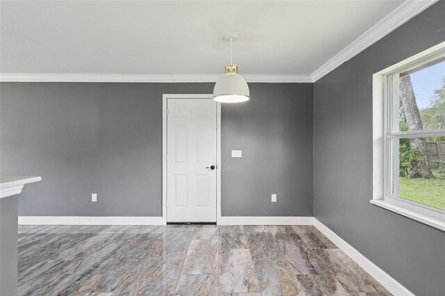 330 Ponce Deleon Blvd, De Leon Springs, FL 32130 - spare room featuring crown molding and baseboards