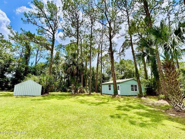 2017 Old Daytona Rd, Port Orange, FL 32128 - view of grassy yard featuring an outbuilding