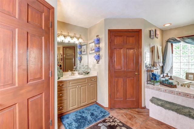 2345 Tomoka Farms Rd, Port Orange, FL 32128 - bathroom with vanity and tile patterned floors