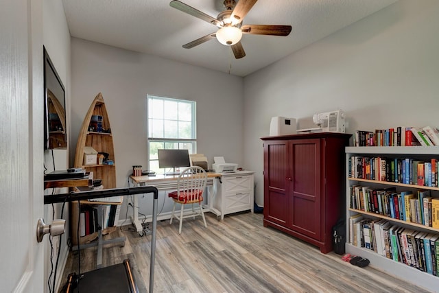 5005 Joseph St, Hastings, FL 32145 - office with light wood finished floors and a ceiling fan