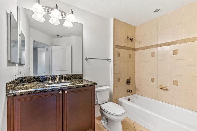 2515 S Atlantic Ave Unit 507, Daytona Beach, FL 32118 - bathroom with vanity, tile patterned floors, and bathtub / shower combination