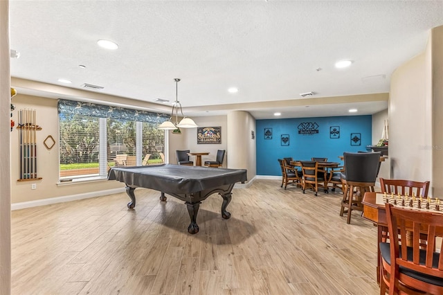 2515 S Atlantic Ave Unit 507, Daytona Beach, FL 32118 - rec room featuring pool table, light wood finished floors, and recessed lighting