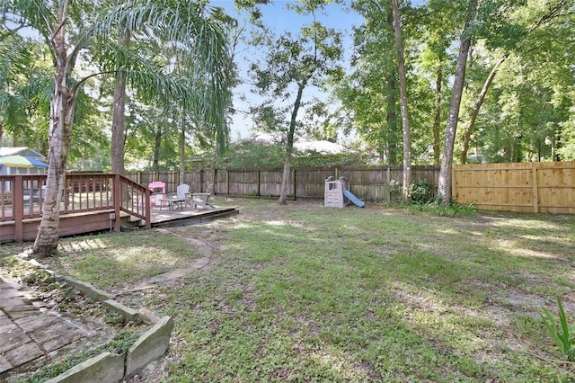 1522 E Silver Hammock, Deland, FL 32720 - fenced backyard featuring a wooden deck