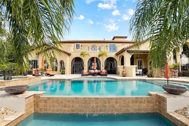 12812 Jacob Grace Ct, Windermere, FL 34786 - outdoor pool with outdoor lounge area and a patio area