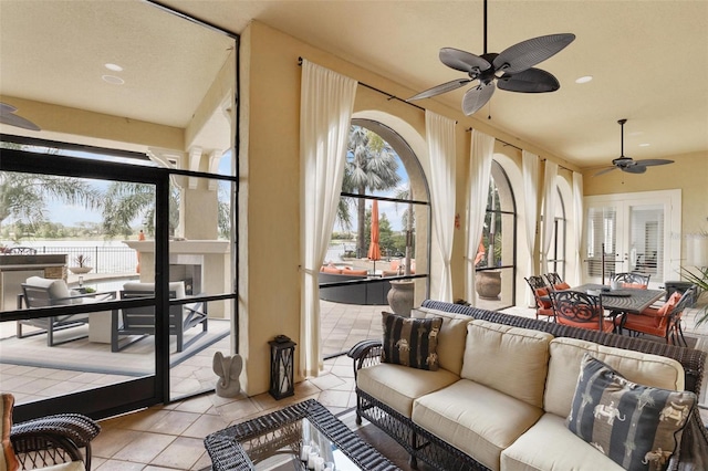 12812 Jacob Grace Ct, Windermere, FL 34786 - sunroom featuring french doors