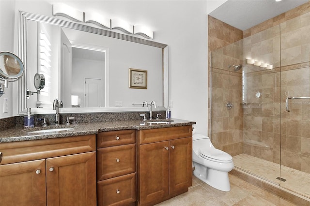 12812 Jacob Grace Ct, Windermere, FL 34786 - full bath with a stall shower, double vanity, and tile patterned floors