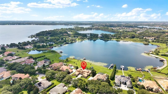 12812 Jacob Grace Ct, Windermere, FL 34786 - aerial view of residential area with a large body of water