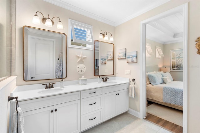 249 Kellet Way, Saint Johns, FL 32259 - ensuite bathroom with double vanity and crown molding