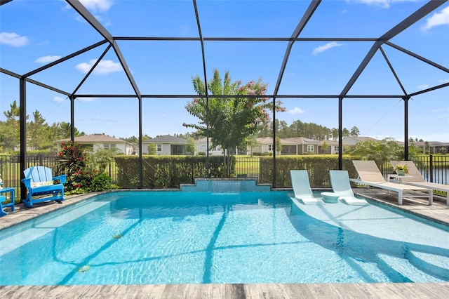 249 Kellet Way, Saint Johns, FL 32259 - view of swimming pool featuring glass enclosure, a residential view, and a patio area