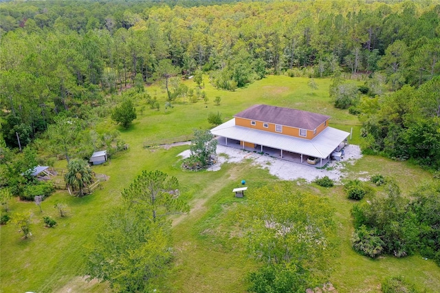 4666 Fir Rd, New Smyrna Beach, FL 32168 - view from above of property with a heavily wooded area