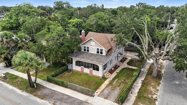200 N St, Daytona Beach, FL 32114 - aerial view of property and surrounding area featuring a heavily wooded area
