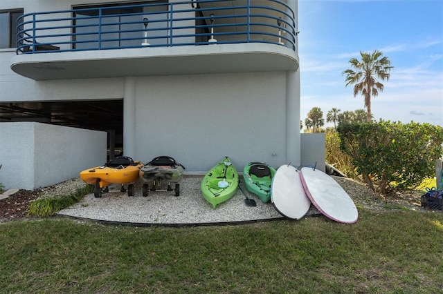 exterior space with a balcony