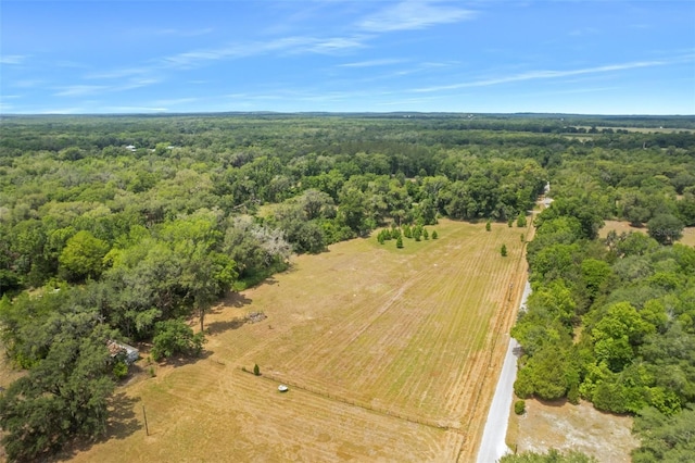 aerial view featuring a rural view