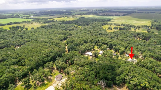 bird's eye view with a rural view