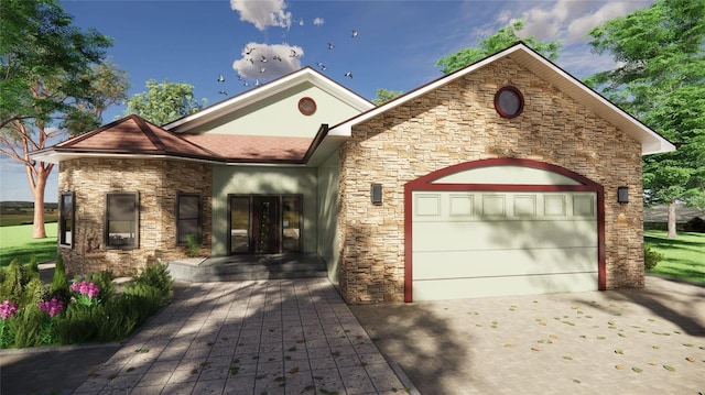 view of front of home with french doors