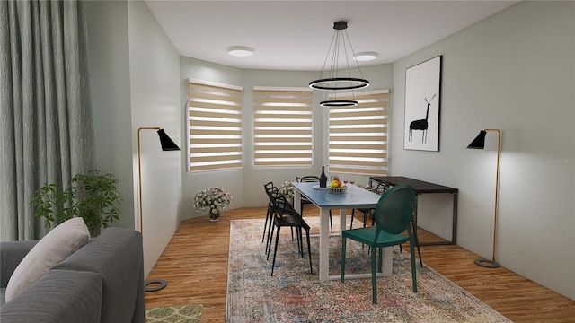 dining room featuring light wood-type flooring