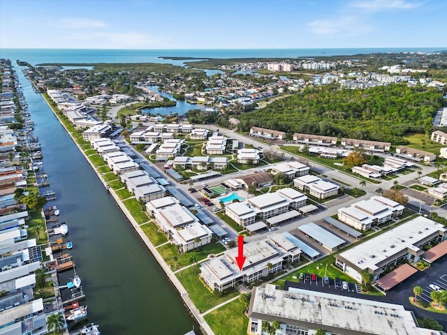 5108 Amulet Dr Unit 206, New Port Richey, FL 34652 - aerial view featuring a water view