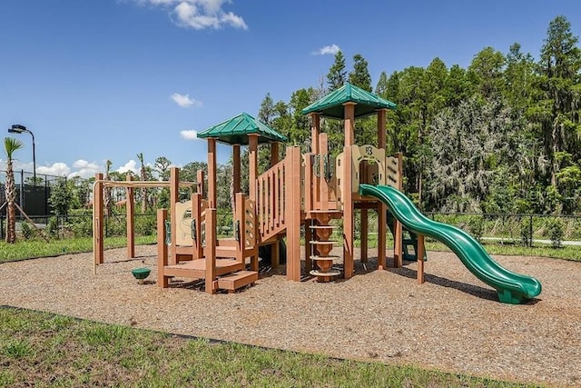 view of jungle gym