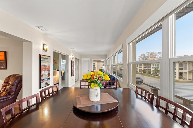 dining area featuring a healthy amount of sunlight