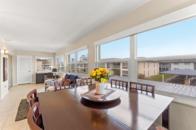 view of sunroom