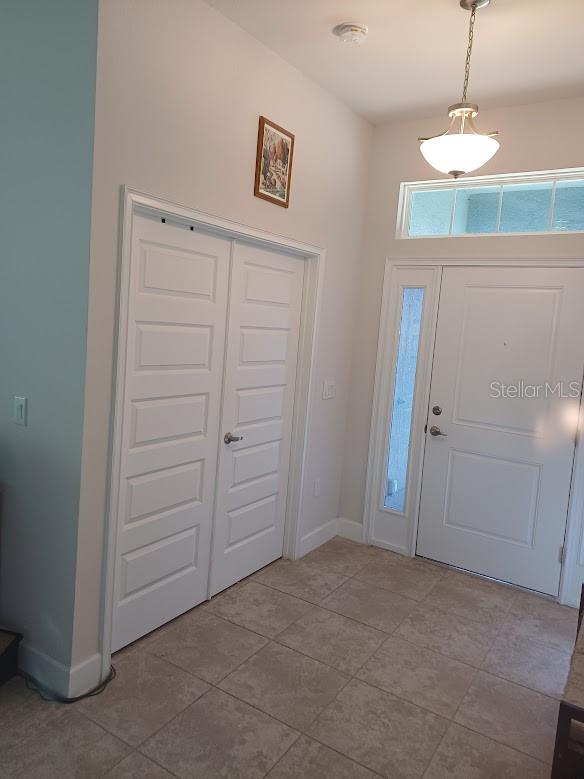 view of tiled entrance foyer