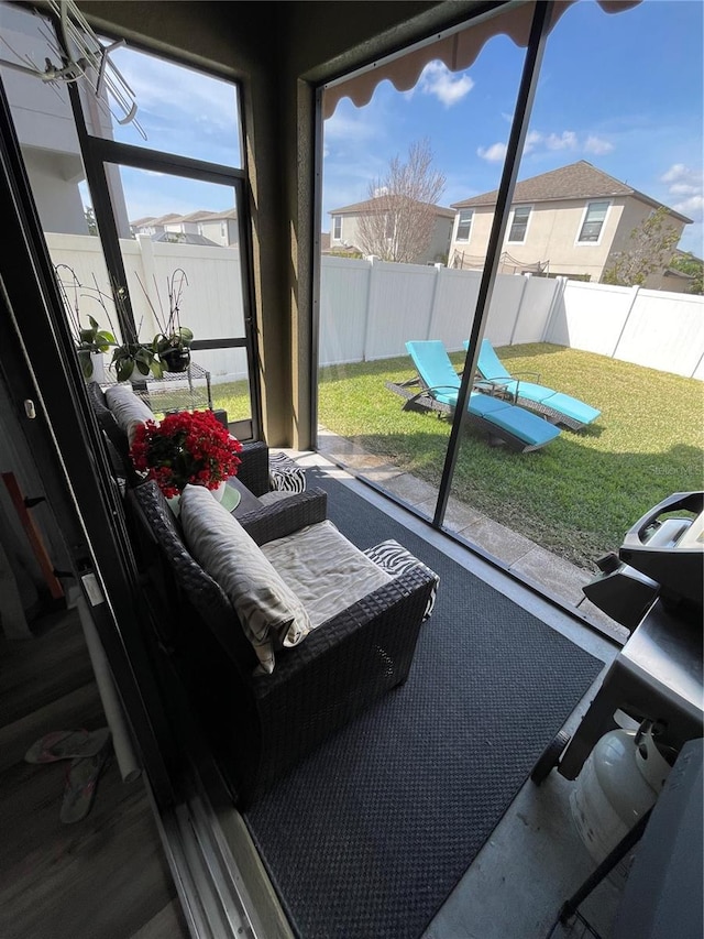 view of sunroom / solarium