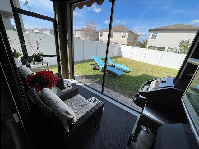 view of sunroom / solarium