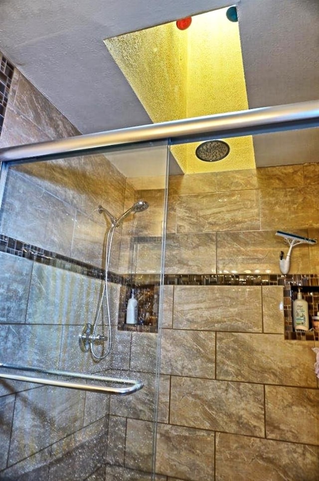 room details with tiled shower