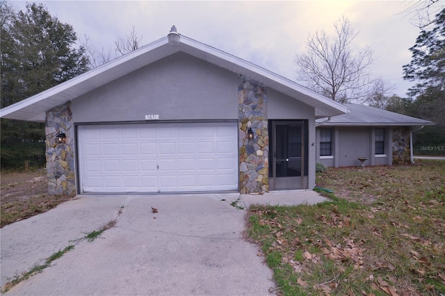 ranch-style house with a garage