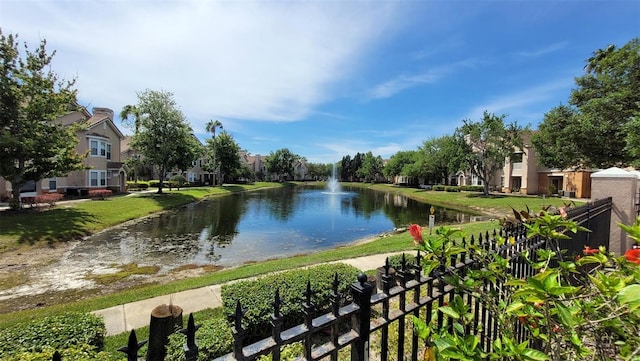 view of water feature