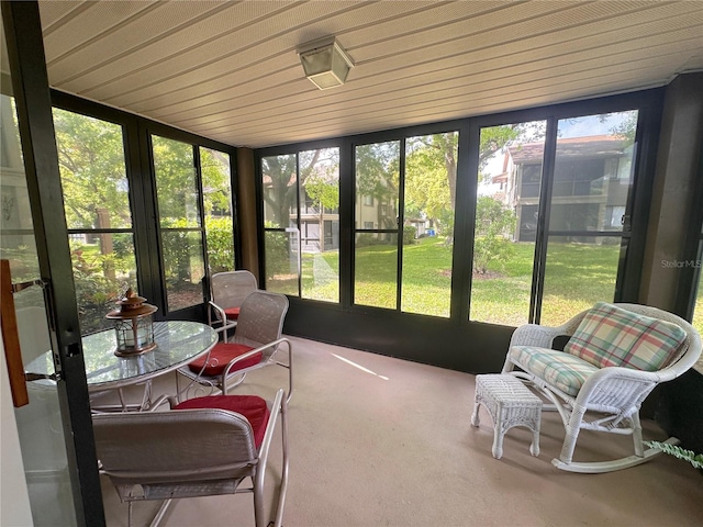 view of sunroom