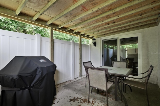 view of patio / terrace featuring grilling area