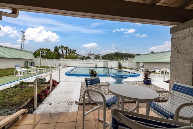 view of pool with a patio area