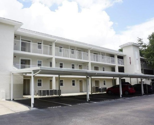 view of property with central air condition unit