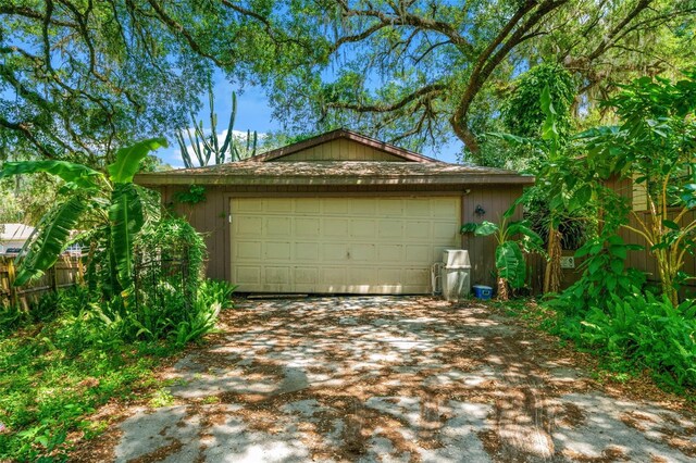 view of home's exterior featuring a garage