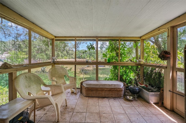 view of sunroom