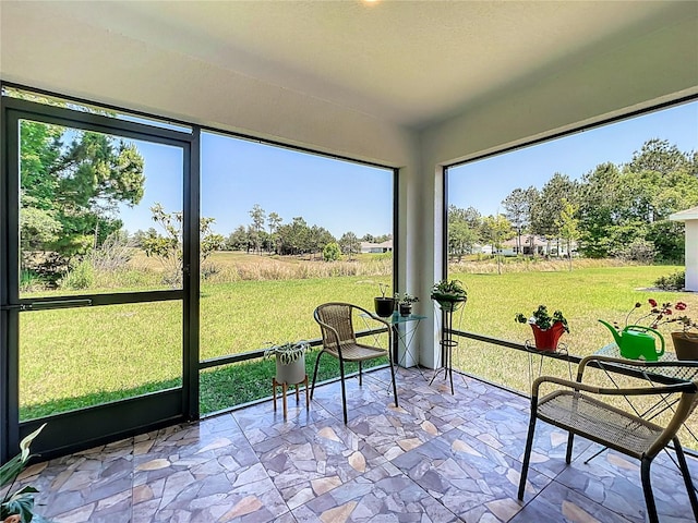 view of sunroom