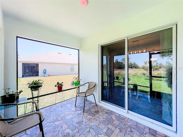 view of sunroom