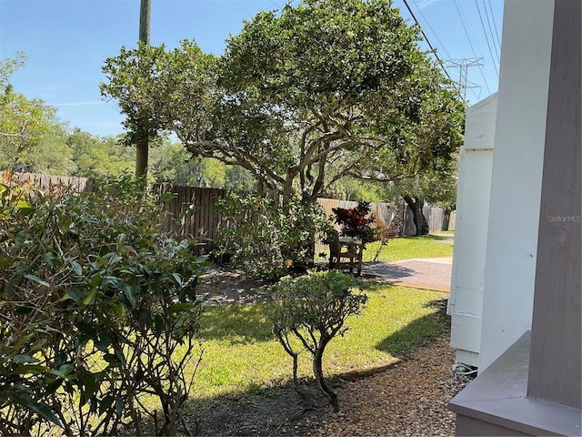 view of yard with a patio area