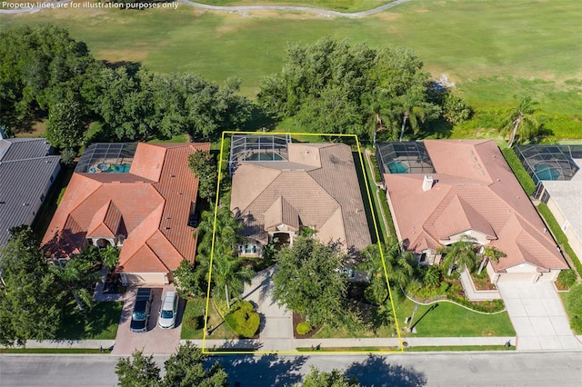 birds eye view of property