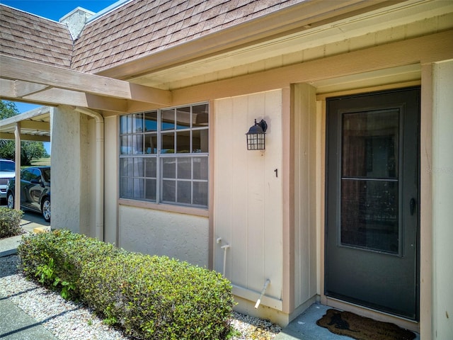 view of doorway to property