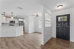 entryway featuring hardwood / wood-style floors