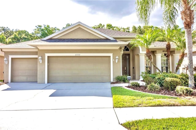 view of front of home featuring a garage